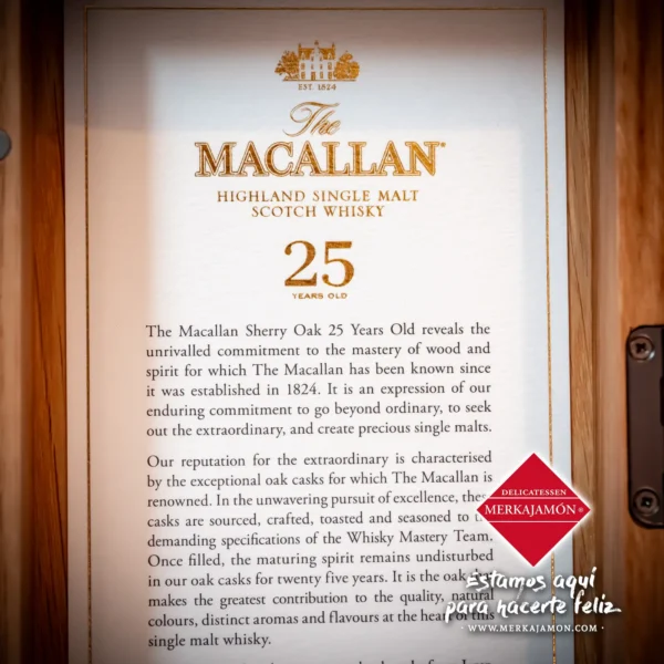 04 Whisky Macallan 25 años barril de roble de madera de jerez Edicion limitada