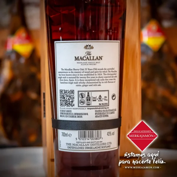 09 Whisky Macallan 25 años barril de roble de madera de jerez Edicion limitada